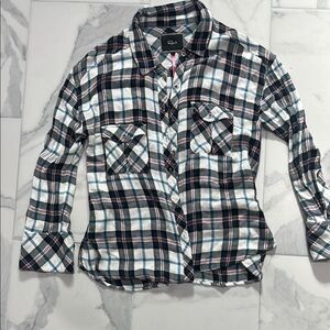 Blue and white button down by Rails